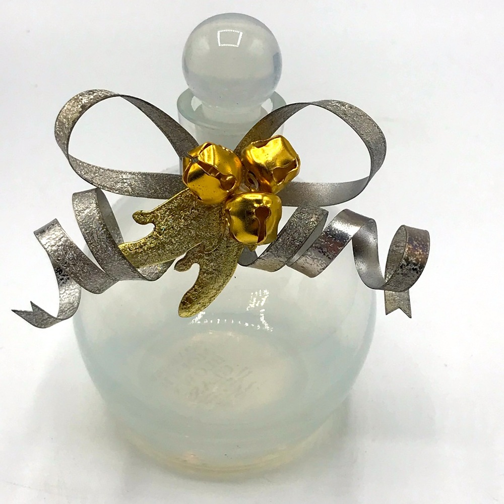 Silverstri rare vintage 5” holiday oplaine perfume bottle.